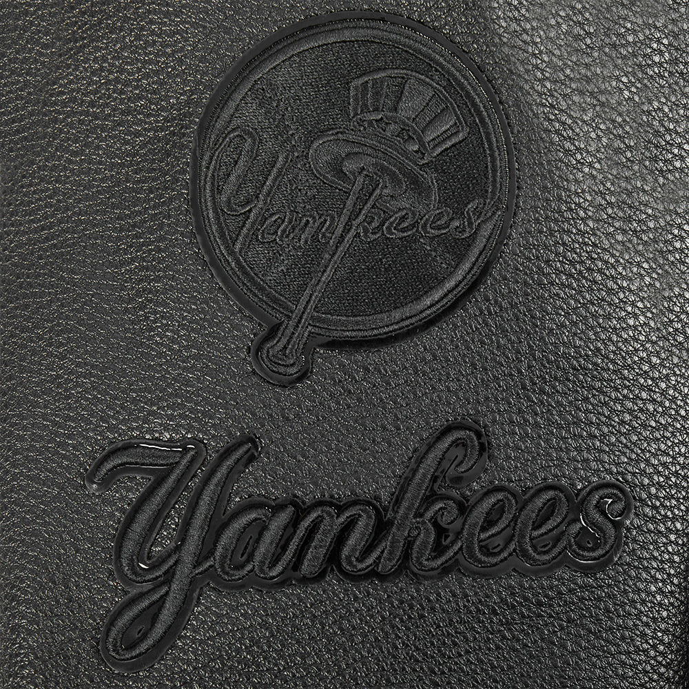 MLB NEW YORK YANKEES TRIPLE BLACK BIG BOYS WOOL VARSITY JACKET