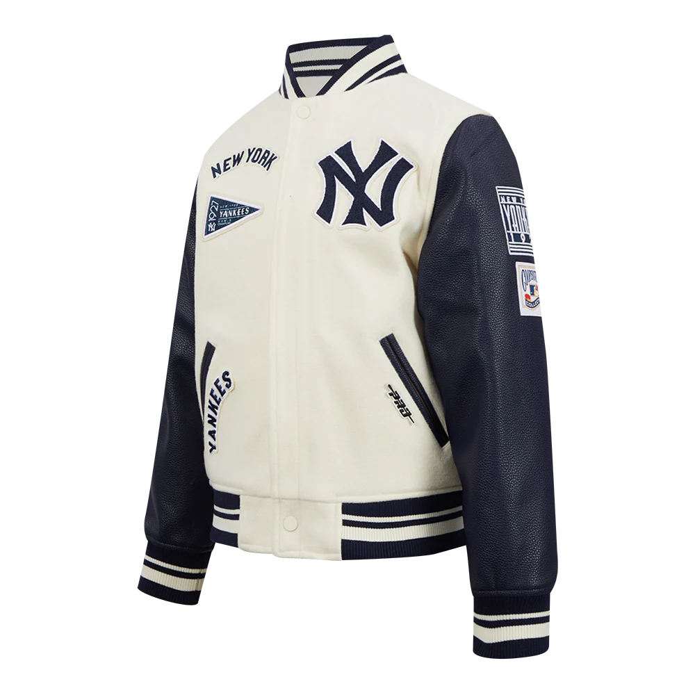 MLB NEW YORK YANKEES RETRO CLASSIC BIG BOYS RIB WOOL VARSITY JACKET