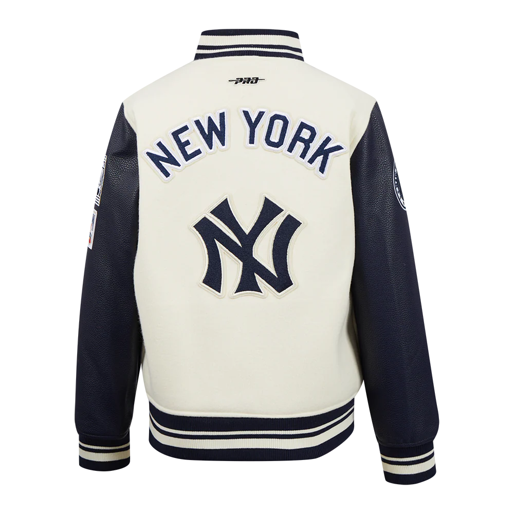MLB NEW YORK YANKEES RETRO CLASSIC BIG BOYS RIB WOOL VARSITY JACKET