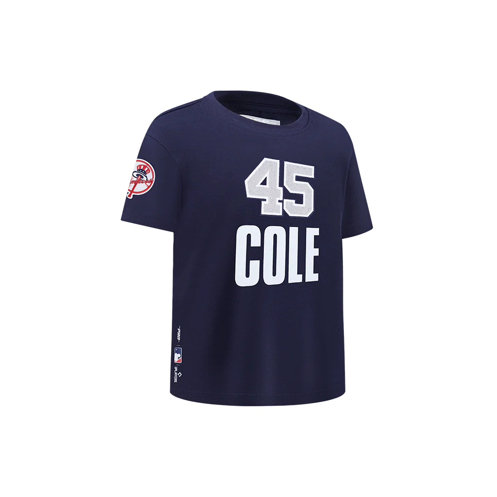 MLB NEW YORK YANKEES GERRIT COLE #45 CLASSIC PLAYER NAME AND NUMBER LITTLE BOY'S TEE