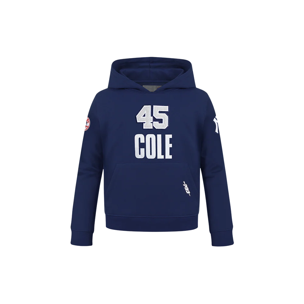 MLB NEW YORK YANKEES GERRIT COLE #45 CLASSIC PLAYER NAME AND NUMBER LITTLE BOY'S PO HOODIE