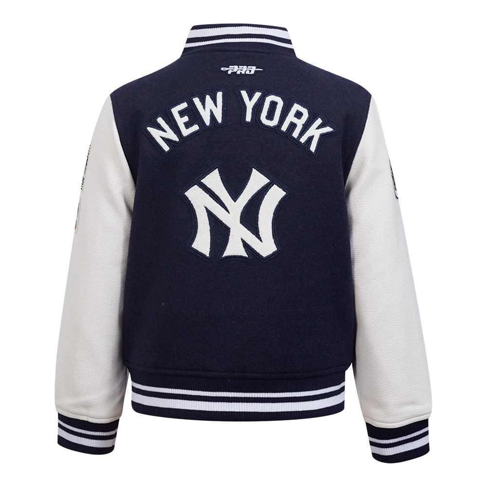 MLB NEW YORK YANKEES RETRO CLASSIC LITTLE BOYS RIB WOOL VARSITY JACKET