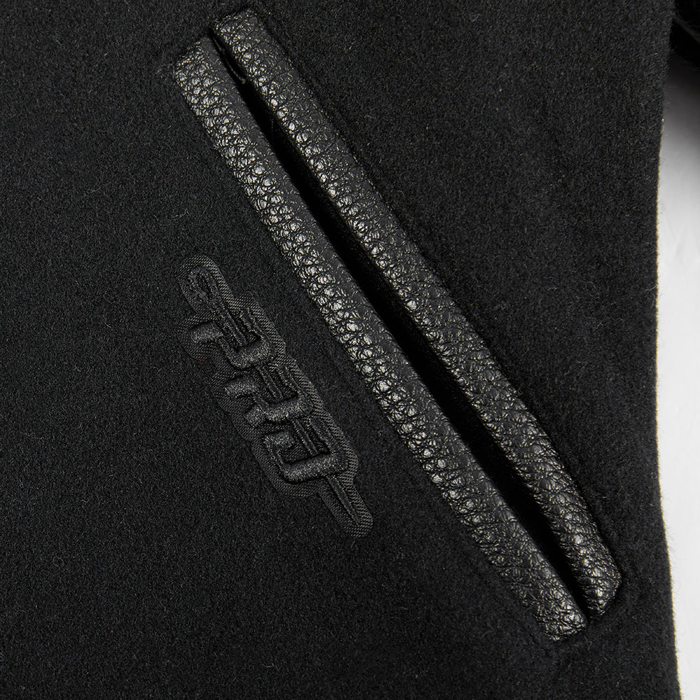 MLB NEW YORK YANKEES TRIPLE BLACK TODDLER BOYS WOOL VARSITY JACKET