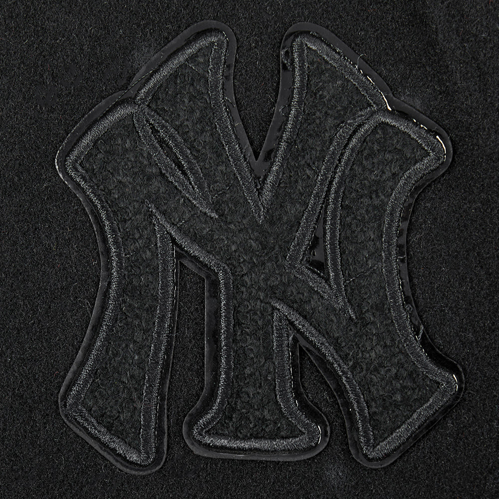 MLB NEW YORK YANKEES TRIPLE BLACK TODDLER BOYS WOOL VARSITY JACKET