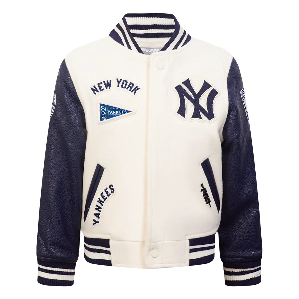 MLB NEW YORK YANKEES RETRO CLASSIC TODDLER BOYS RIB WOOL VARSITY JACKET