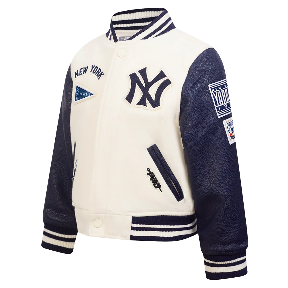 MLB NEW YORK YANKEES RETRO CLASSIC TODDLER BOYS RIB WOOL VARSITY JACKET