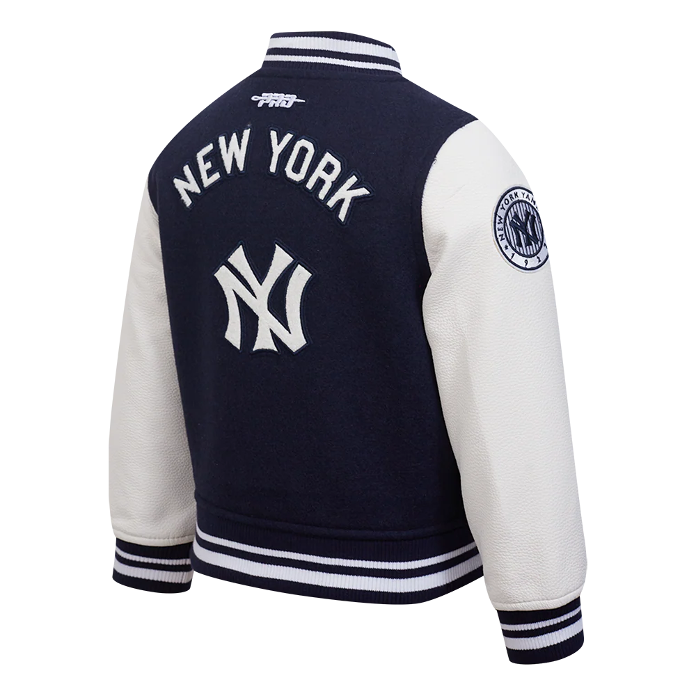 MLB NEW YORK YANKEES RETRO CLASSIC TODDLER BOYS RIB WOOL VARSITY JACKET