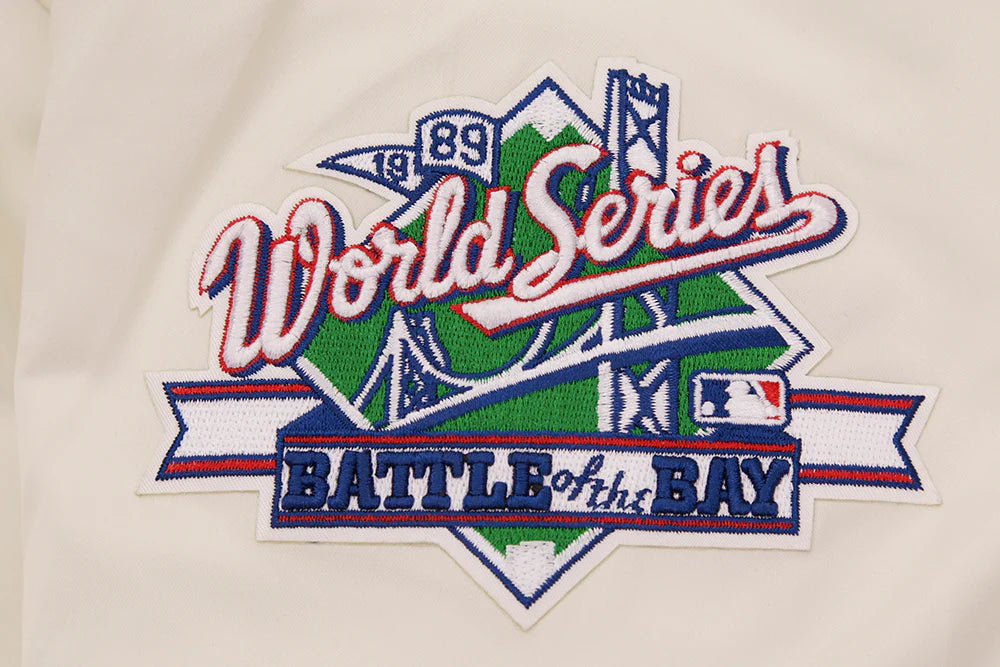 MLB OAKLAND ATHLETICS RETRO CLASSIC MEN'S RIB SATIN JACKET