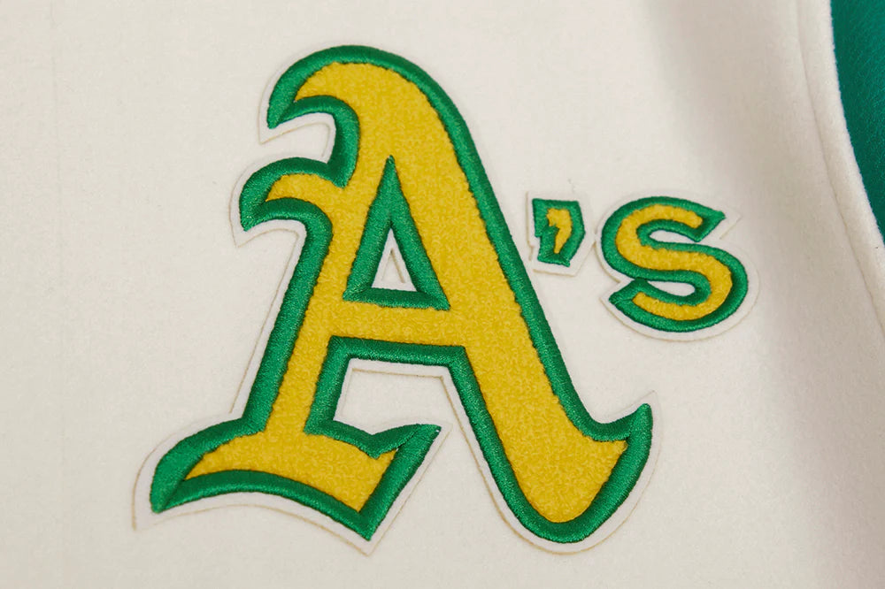 MLB OAKLAND ATHLETICS RETRO CLASSIC MEN'S RIB WOOL VARSITY JACKET