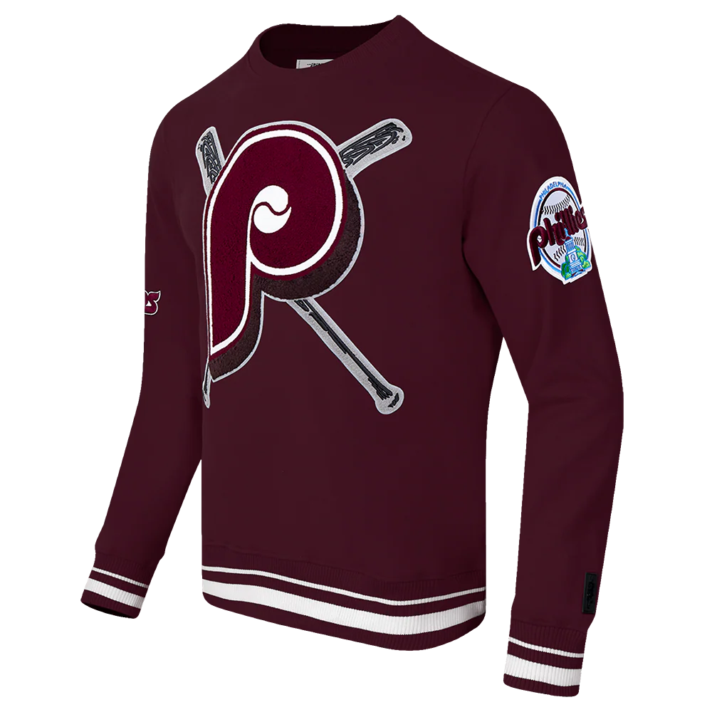 MLB PHILADELPHIA PHILLIES RETRO MASHUP MEN'S RIB CREWNECK