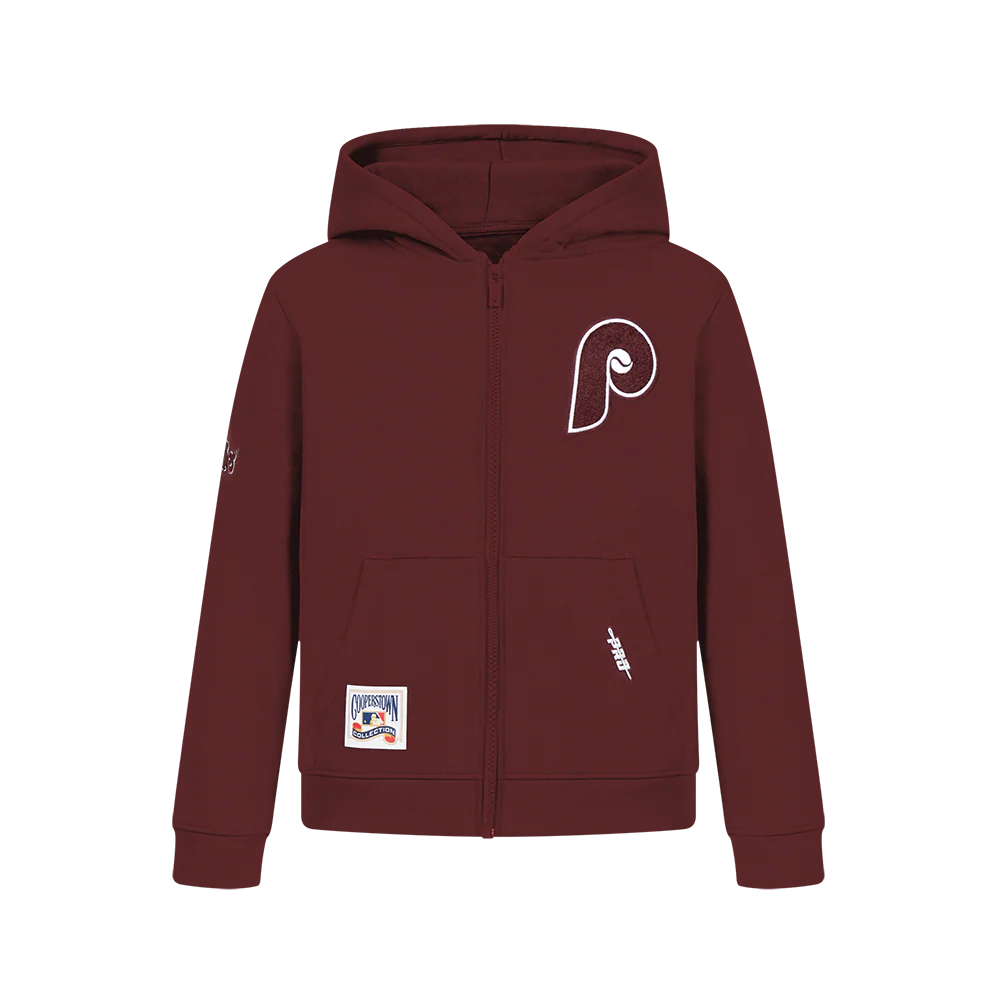 MLB PHILADELPHIA PHILLIES CLASSIC BIG BOYS FLEECE FZ HOODIE