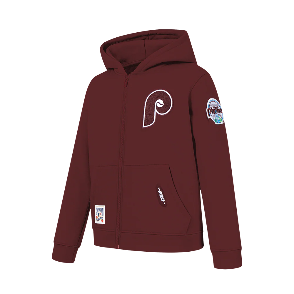 MLB PHILADELPHIA PHILLIES CLASSIC BIG BOYS FLEECE FZ HOODIE