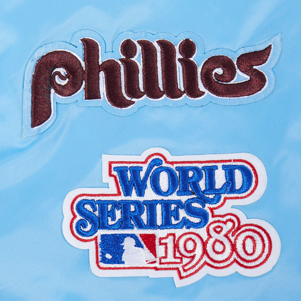 MLB PHILADELPHIA PHILLIES RETRO CLASSIC BIG BOYS RIB SATIN JACKET