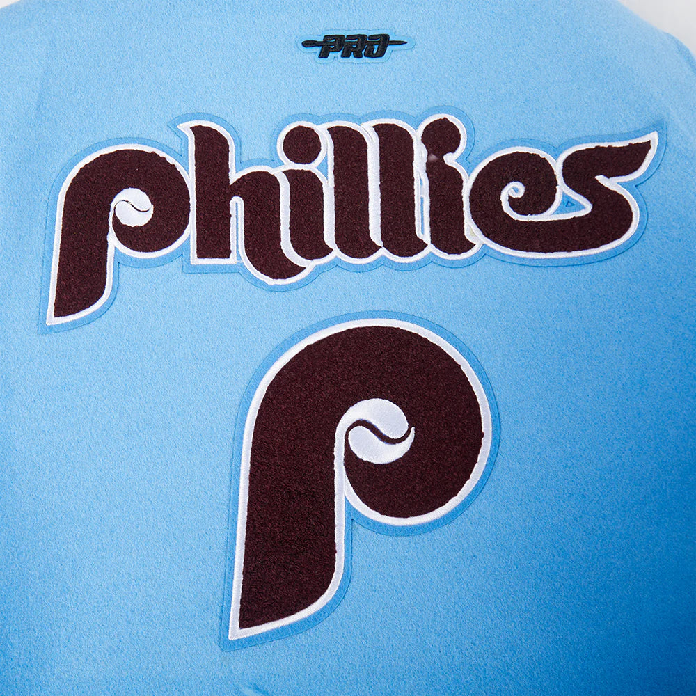 MLB PHILADELPHIA PHILLIES RETRO CLASSIC BIG BOYS RIB WOOL VARSITY JACKET