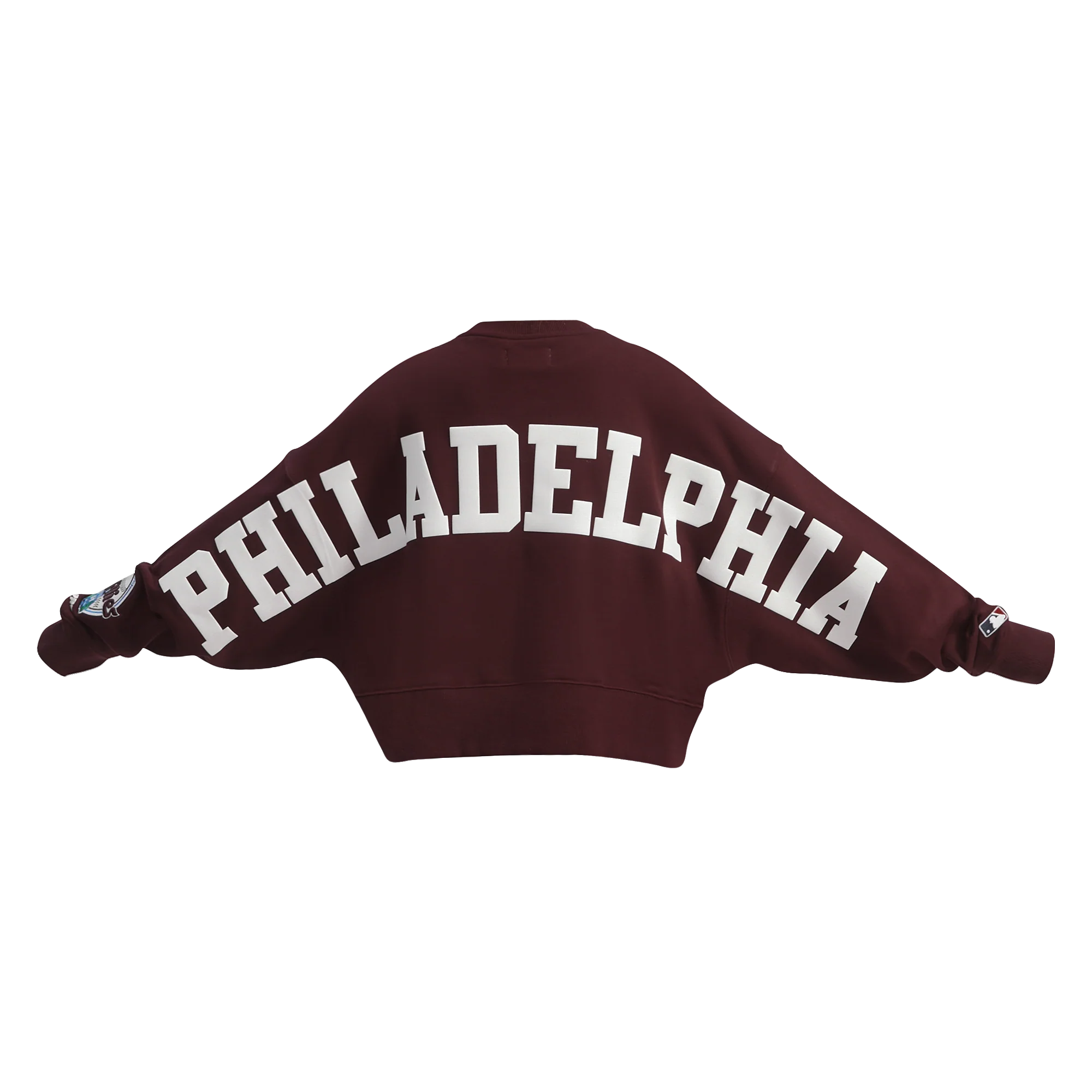MLB PHILADELPHIA PHILLIES WINGSPAN WOMEN'S FLEECE CREWNECK