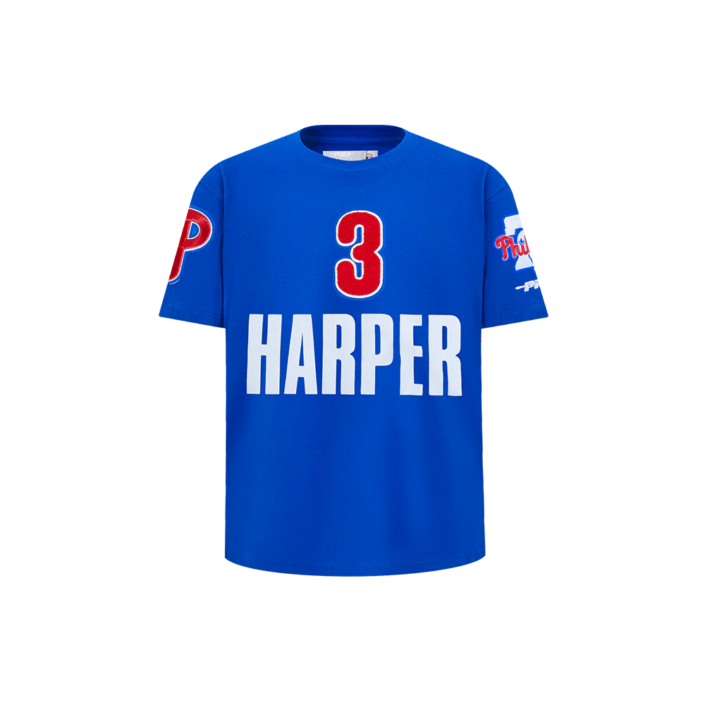 MLB PHILADELPHIA PHILLIES BRYCE HARPER #3 CLASSIC PLAYER NAME AND NUMBER LITTLE BOY'S TEE