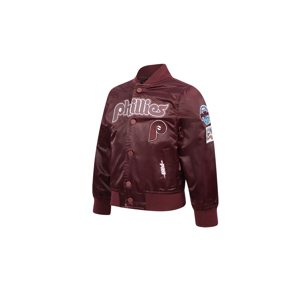 MLB PHILADELPHIA PHILLIES CLASSIC TODDLER BOYS SATIN JACKET