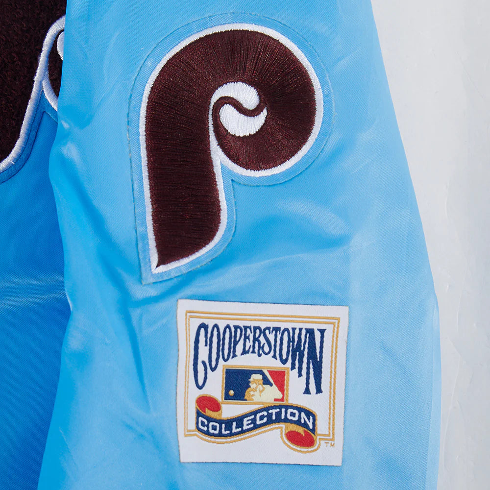 MLB PHILADELPHIA PHILLIES RETRO CLASSIC TODDLER BOYS RIB SATIN JACKET