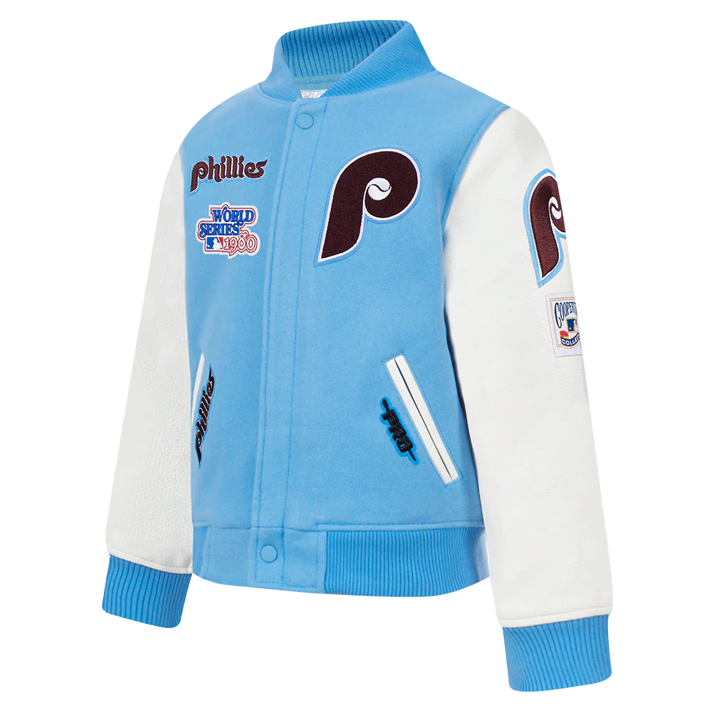 MLB PHILADELPHIA PHILLIES RETRO CLASSIC TODDLER BOYS RIB WOOL VARSITY JACK