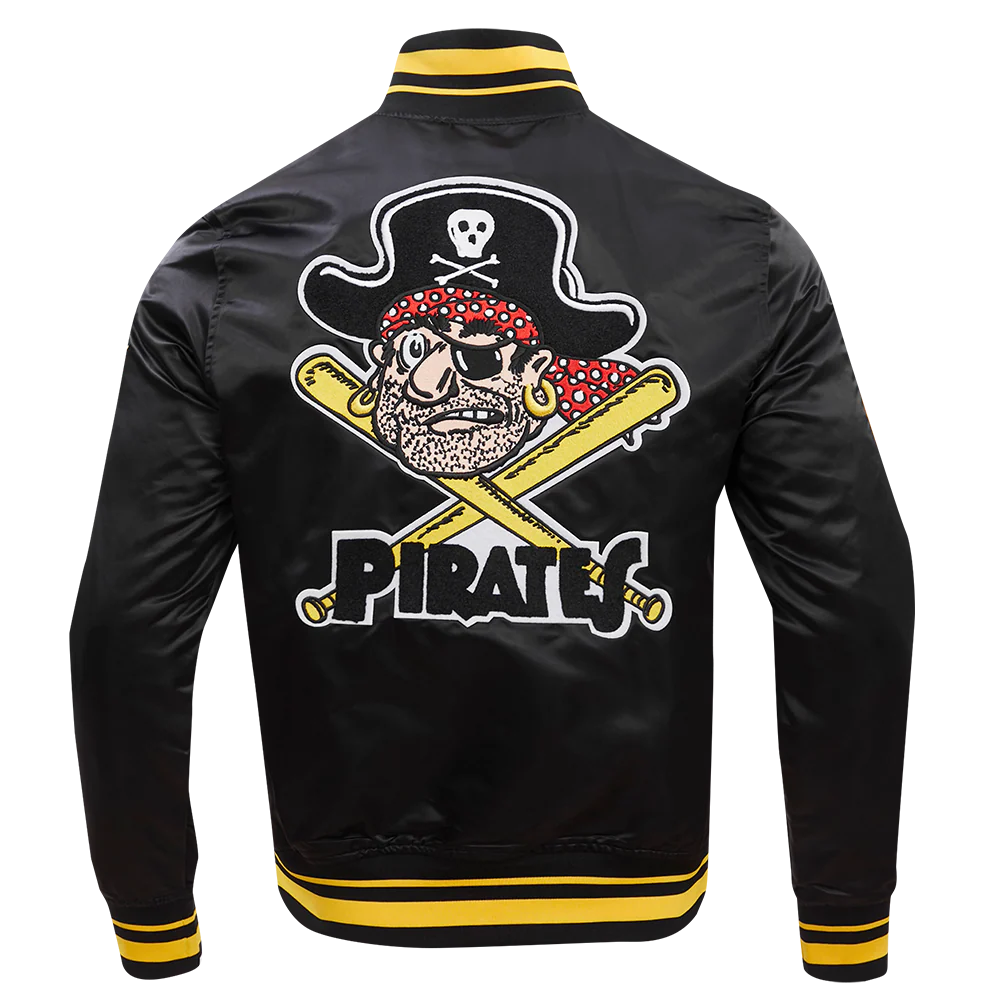 MLB PITTSBURGH PIRATES RETRO CLASSIC MEN'S RIB SATIN JACKET
