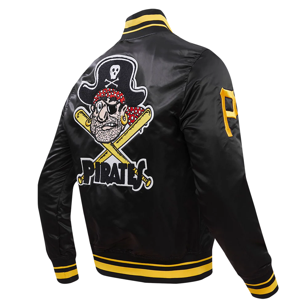 MLB PITTSBURGH PIRATES RETRO CLASSIC MEN'S RIB SATIN JACKET