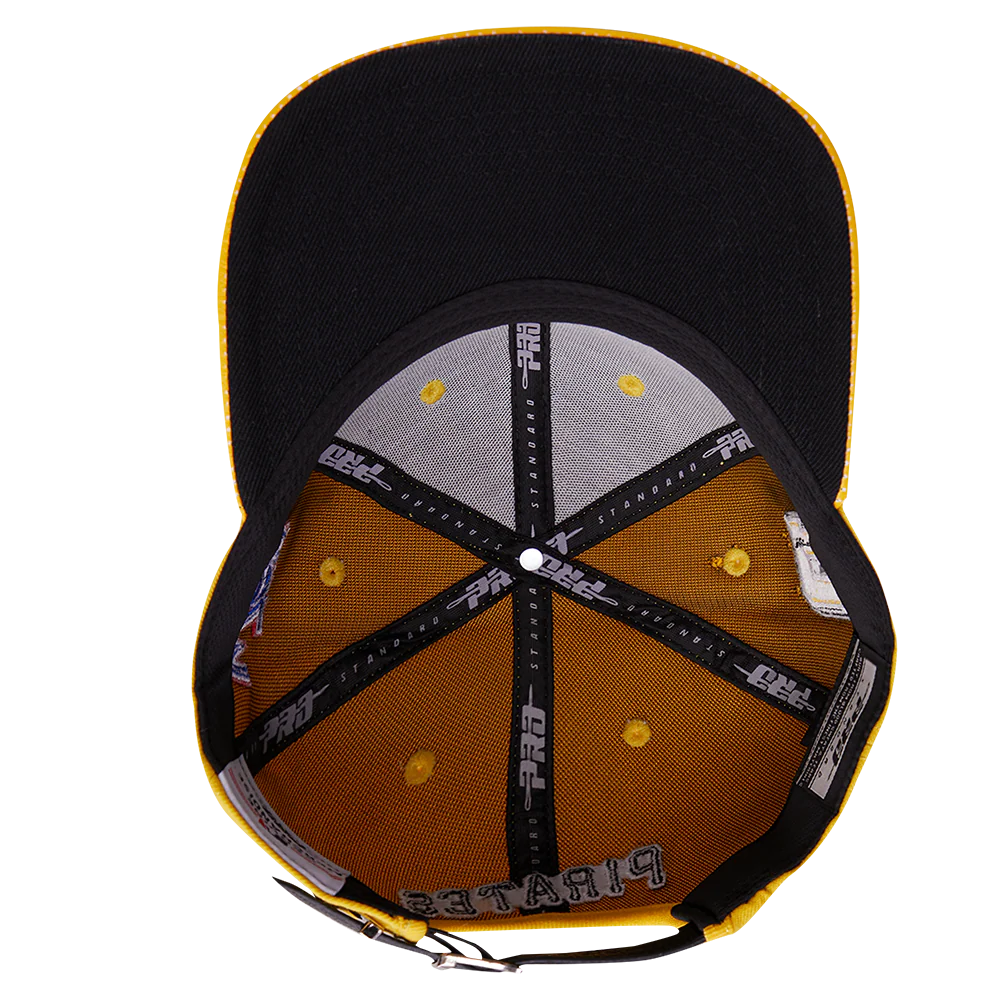 MLB PITTSBURGH PIRATES OLD ENGLISH UNISEX 6 PANEL LEATHER STRAPBACK