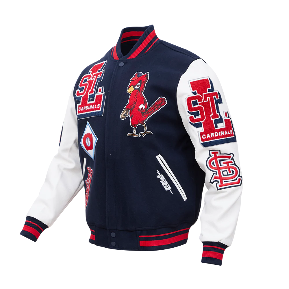 MLB ST. LOUIS CARDINALS RETRO MASHUP MEN'S RIB WOOL VARSITY JACKET