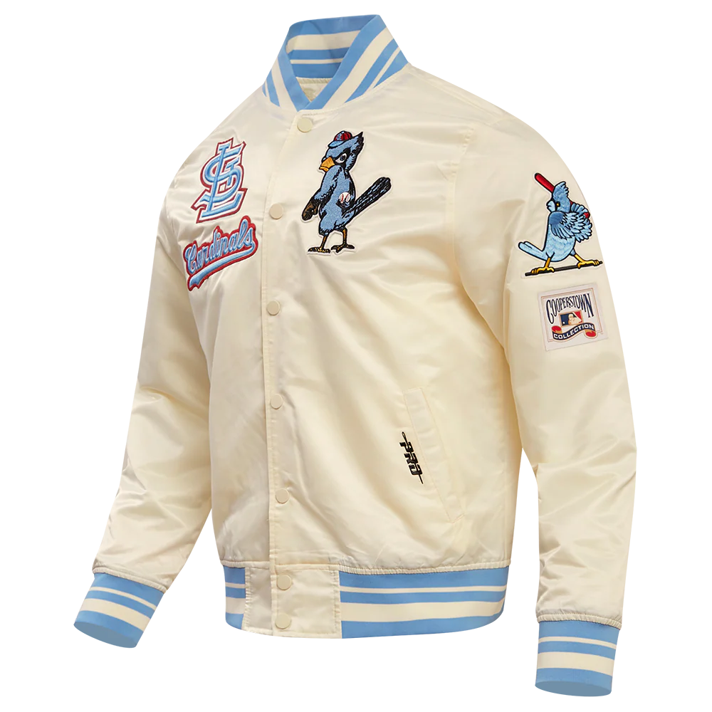 MLB ST. LOUIS CARDINALS RETRO CLASSIC MEN'S RIB SATIN JACKET