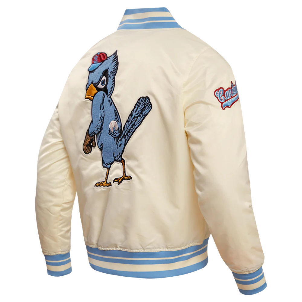 MLB ST. LOUIS CARDINALS RETRO CLASSIC MEN'S RIB SATIN JACKET