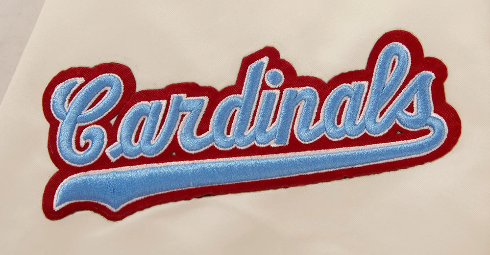 MLB ST. LOUIS CARDINALS RETRO CLASSIC MEN'S RIB SATIN JACKET