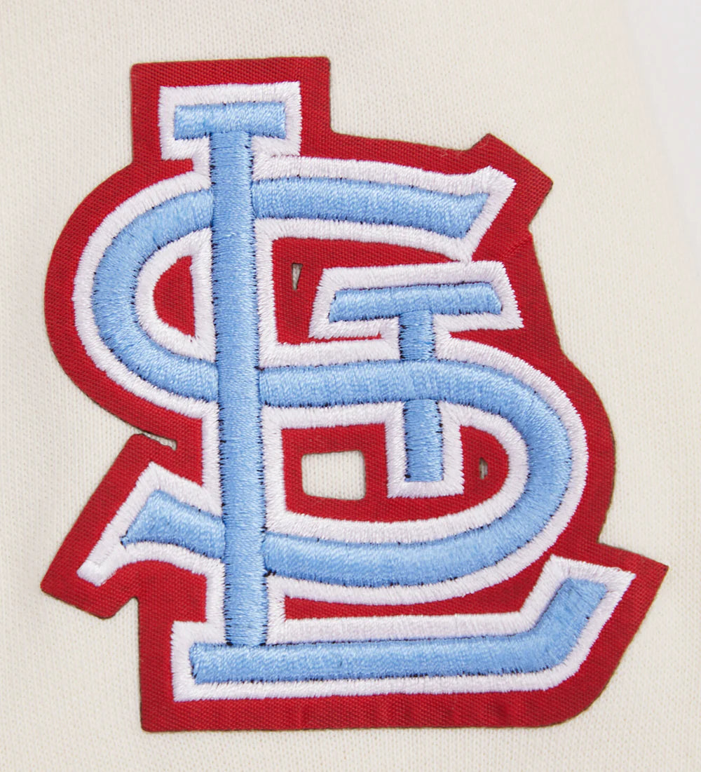 MLB ST. LOUIS CARDINALS RETRO CLASSIC WOMEN'S CROPPED PULLOVER HOODIE