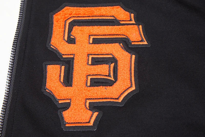 MLB SAN FRANCISCO GIANTS CLASSIC CHENILLE MEN'S FULL ZIP PULLOVER HOODIE