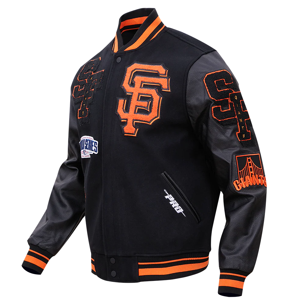 MLB SAN FRANCISCO GIANTS MASHUP MEN'S RIB WOOL VARSITY JACKET