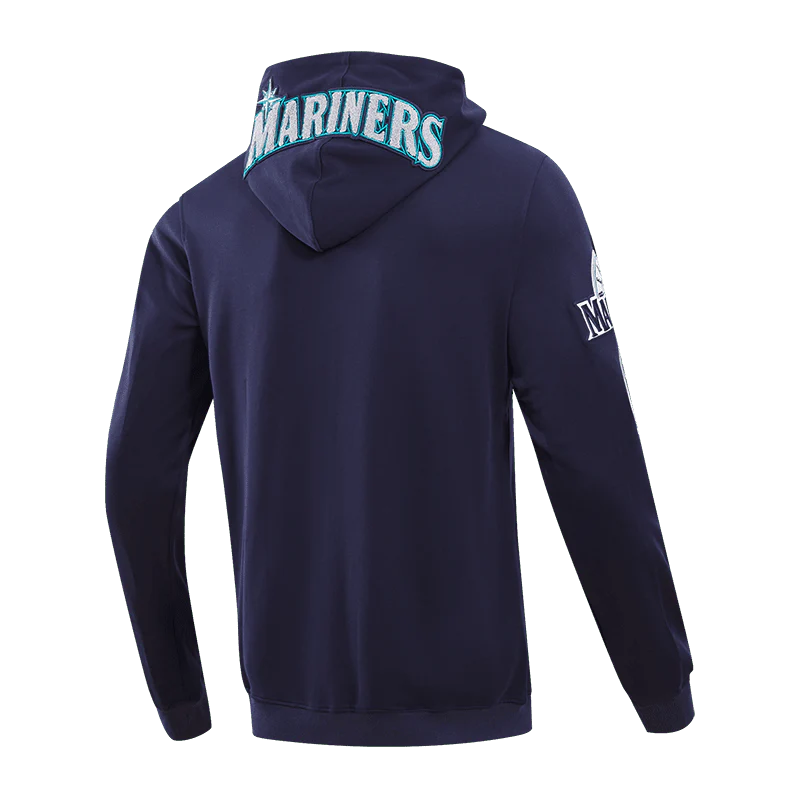 MLB SEATTLE MARINERS CLASSIC CHENILLE MEN'S FULL ZIP PULLOVER HOODIE