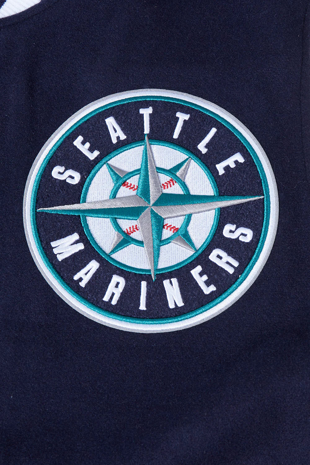 MLB SEATTLE MARINERS MASHUP MEN'S RIB WOOL VARSITY JACKET