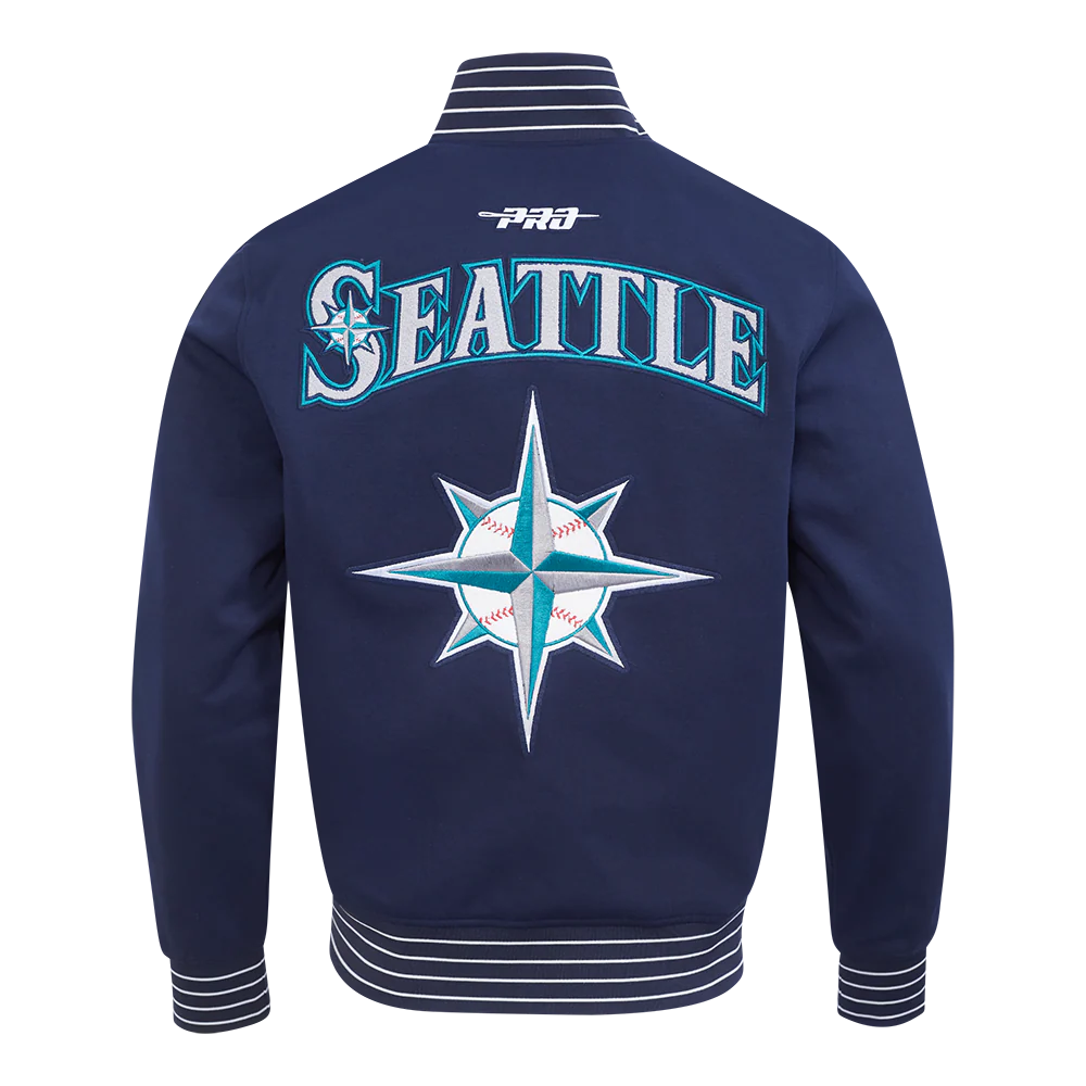 MLB SEATTLE MARINERS CURRENT LOGO PRO GAME DAY MEN'S DOUBLE KNIT JACKET