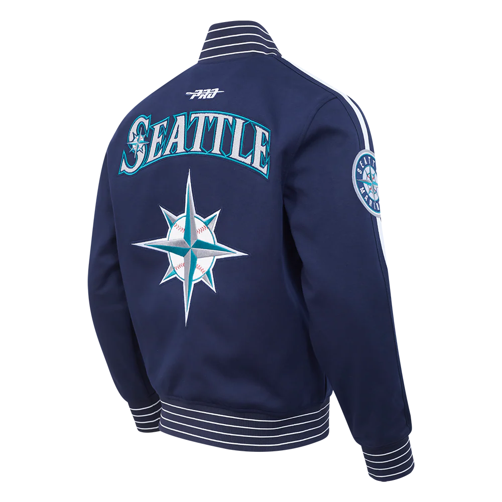 MLB SEATTLE MARINERS CURRENT LOGO PRO GAME DAY MEN'S DOUBLE KNIT JACKET