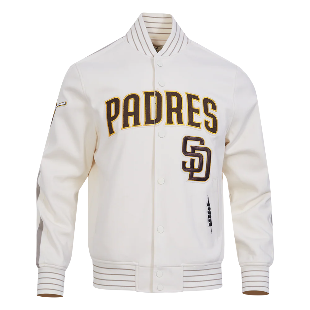 MLB SAN DIEGO PADRES CURRENT LOGO PRO GAME DAY MEN'S DOUBLE KNIT JACKET