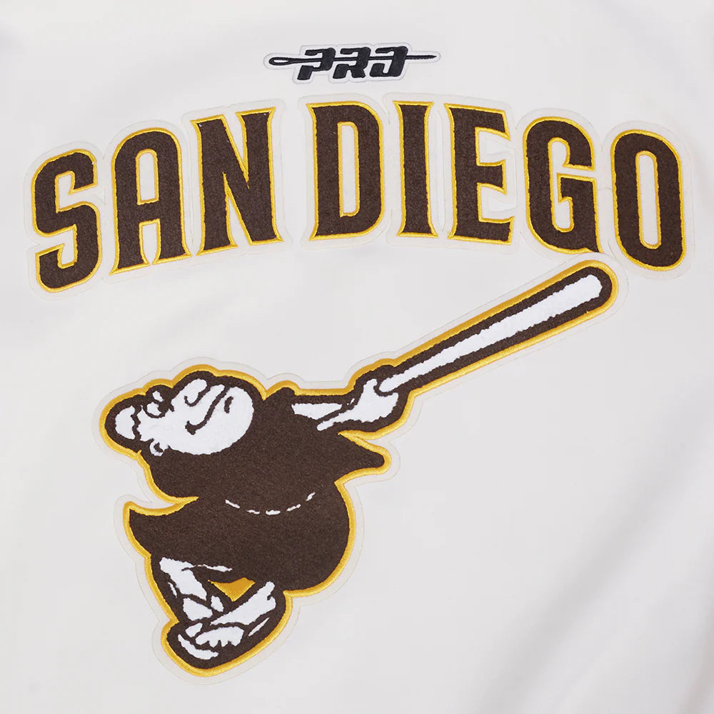 MLB SAN DIEGO PADRES CURRENT LOGO PRO GAME DAY MEN'S DOUBLE KNIT JACKET