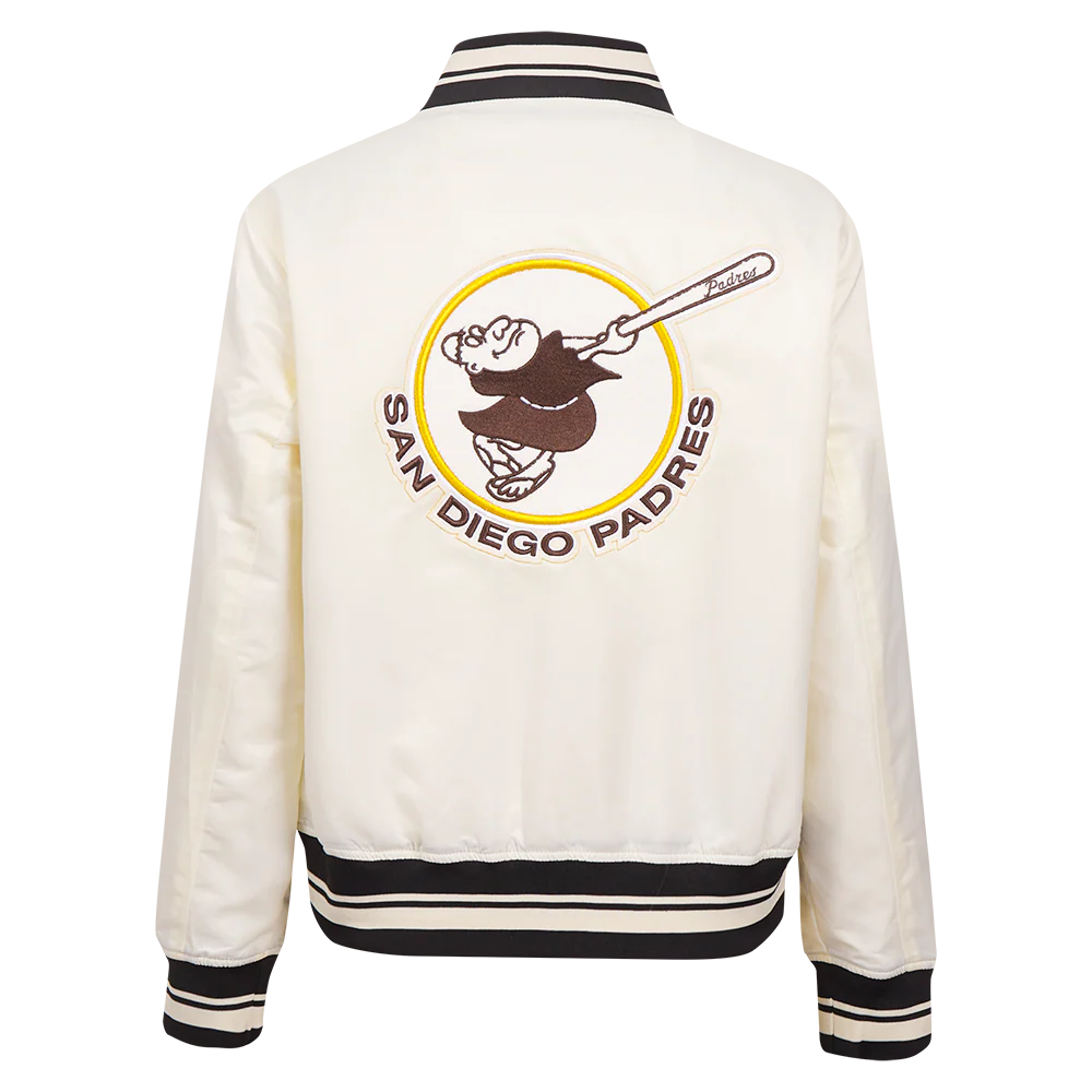 MLB SAN DIEGO PADRES RETRO CLASSIC WOMEN'S RIB SATIN JACKET