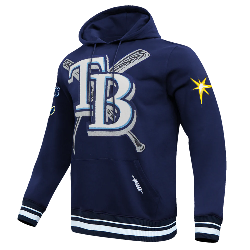MLB TAMPA BAY RAYS MASHUP MEN'S RIB PULLOVER HOODIE