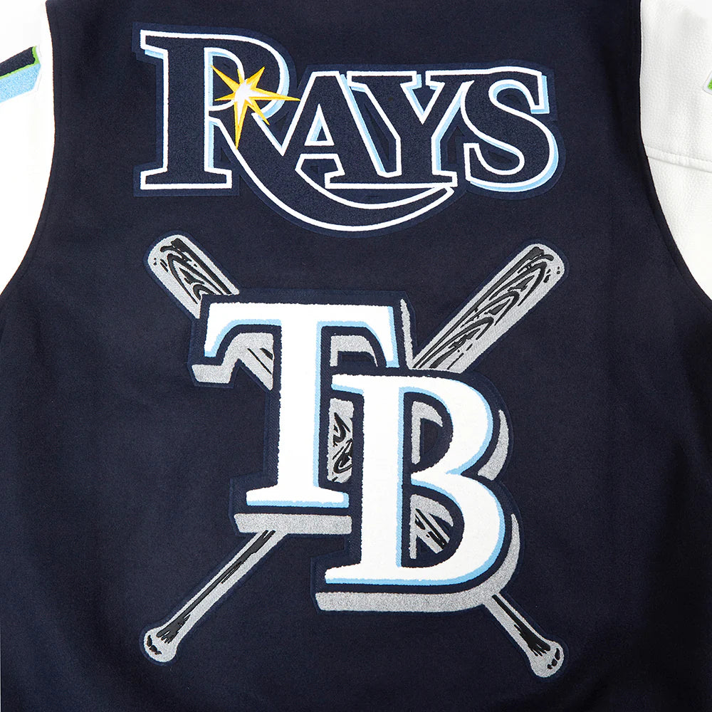 MLB TAMPA BAY RAYS MASHUP MEN'S RIB WOOL VARSITY JACKET