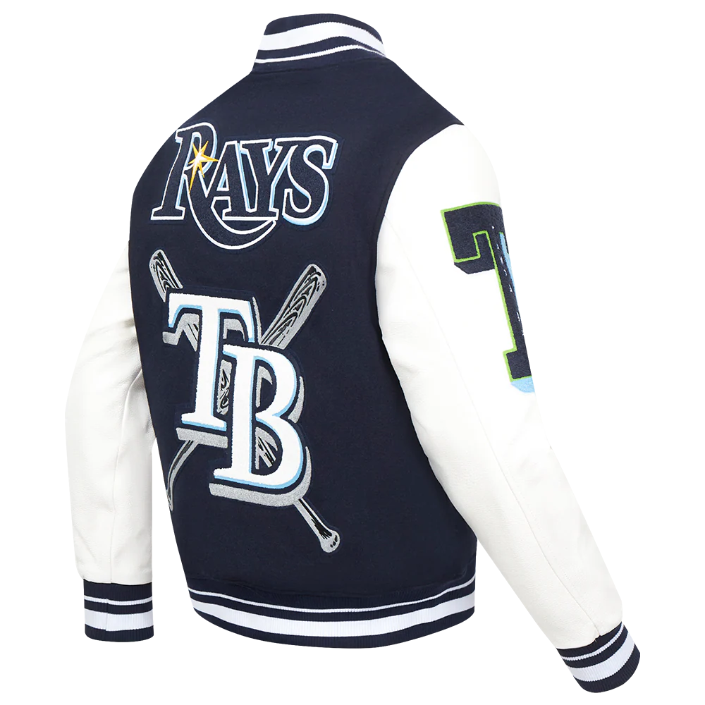MLB TAMPA BAY RAYS MASHUP MEN'S RIB WOOL VARSITY JACKET