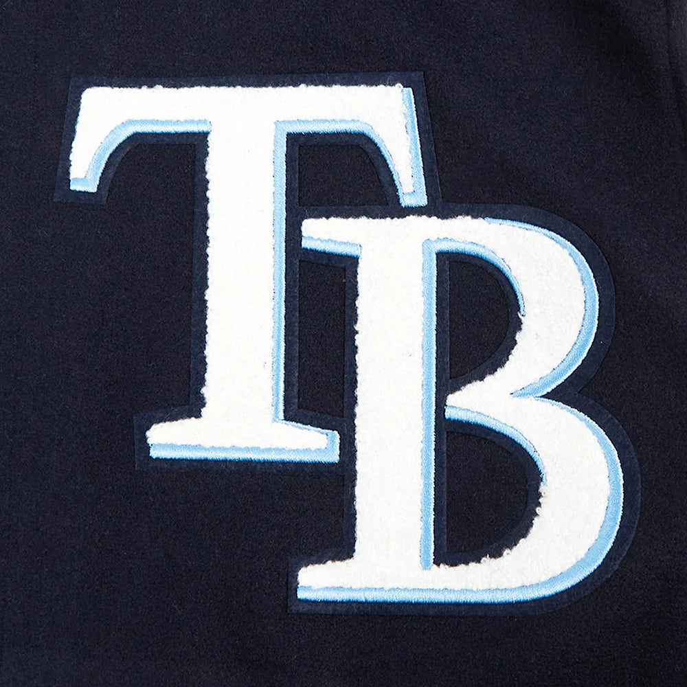 MLB TAMPA BAY RAYS MASHUP MEN'S RIB WOOL VARSITY JACKET