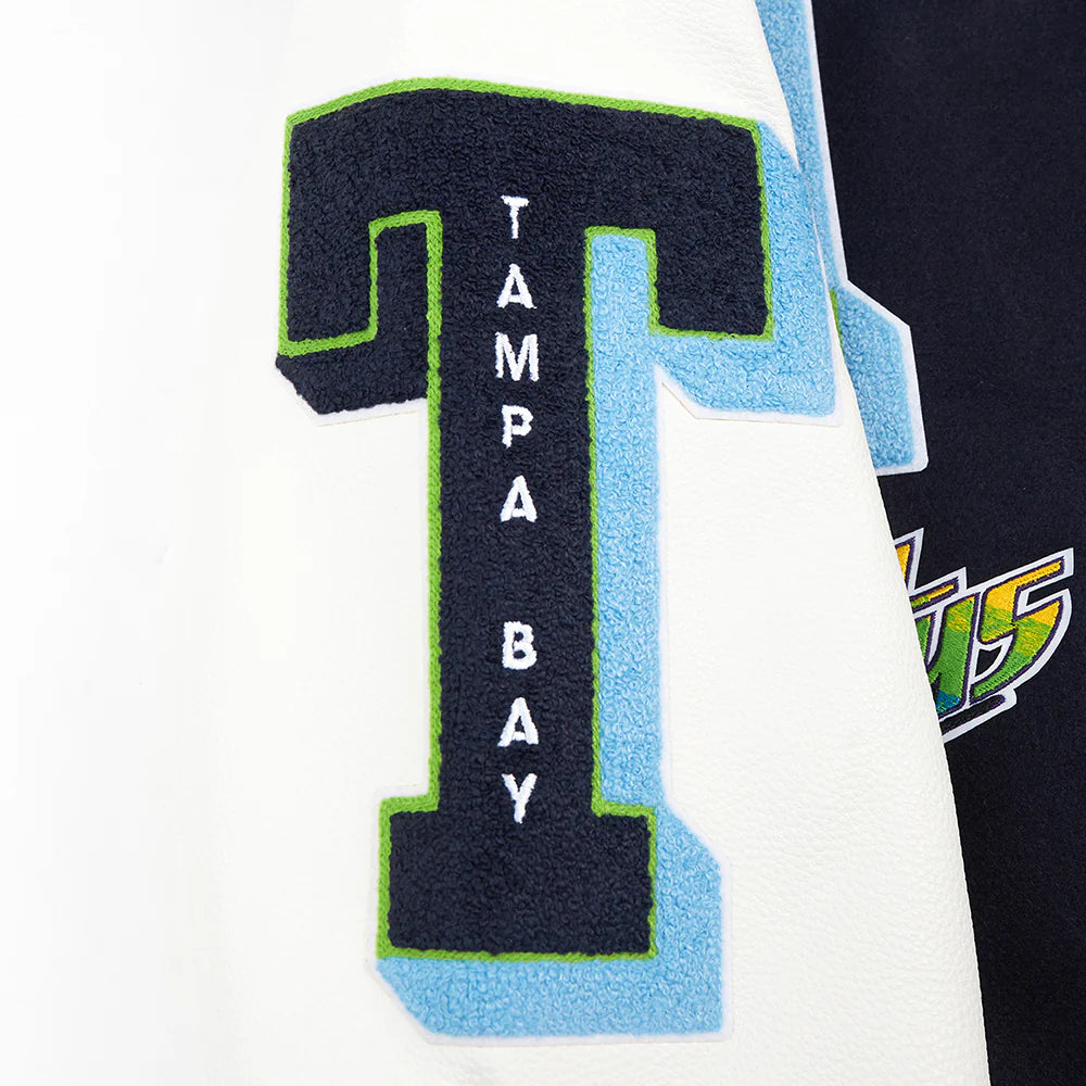 MLB TAMPA BAY RAYS MASHUP MEN'S RIB WOOL VARSITY JACKET