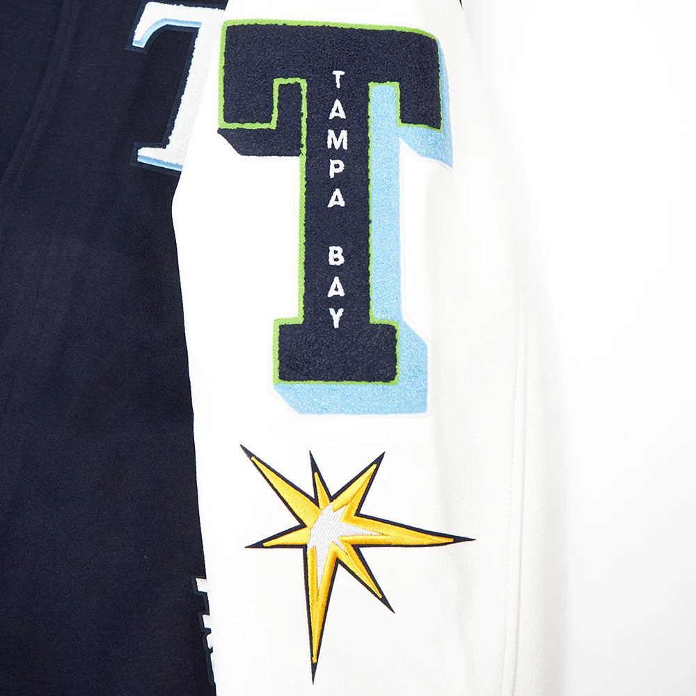 MLB TAMPA BAY RAYS MASHUP MEN'S RIB WOOL VARSITY JACKET