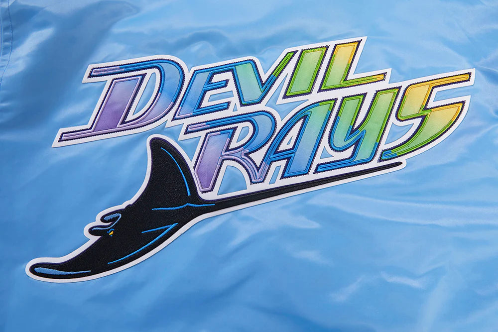 MLB TAMPA DEVIL RAYS RETRO CLASSIC MEN'S RIB SATIN JACKET