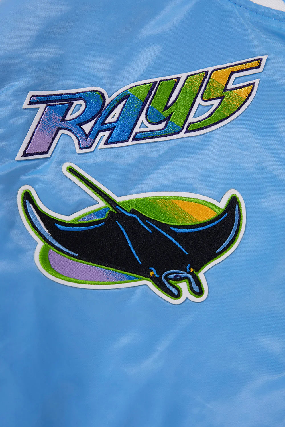 MLB TAMPA DEVIL RAYS RETRO CLASSIC MEN'S RIB SATIN JACKET
