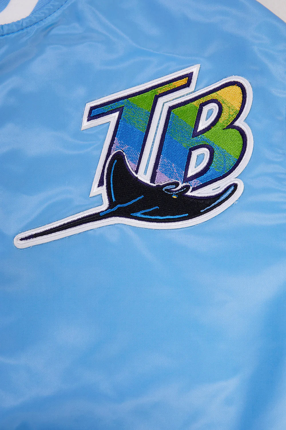 MLB TAMPA DEVIL RAYS RETRO CLASSIC MEN'S RIB SATIN JACKET