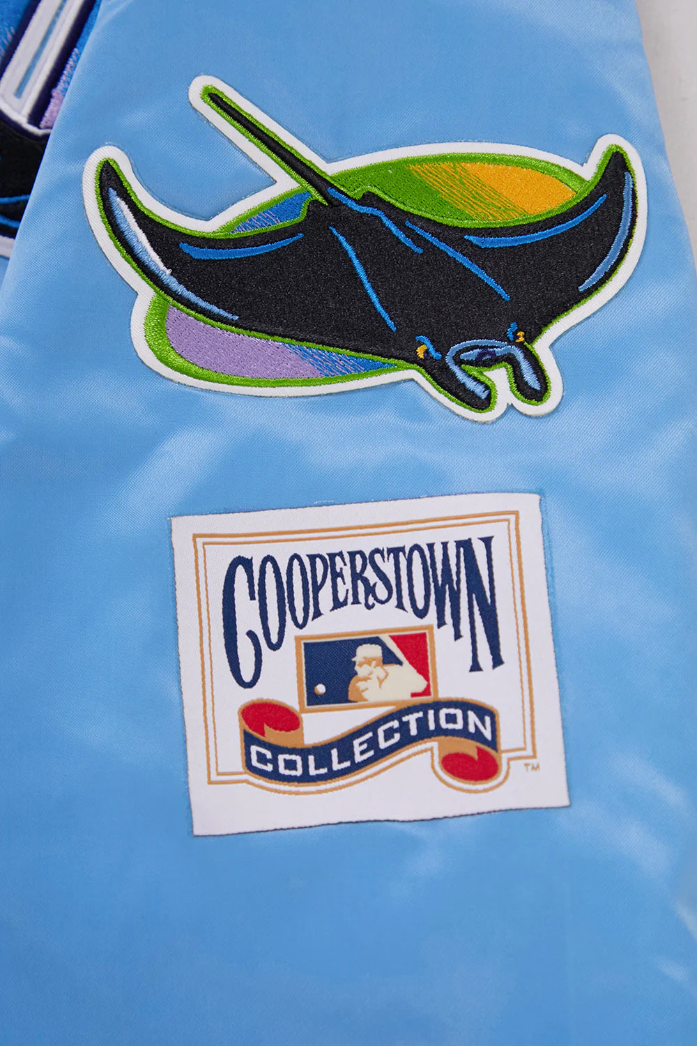 MLB TAMPA DEVIL RAYS RETRO CLASSIC MEN'S RIB SATIN JACKET